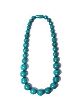 Tigerstars Handcrafted Teal Blue Round Necklace